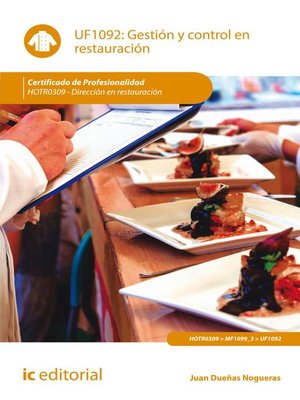 cover image of Gestión y control en restauración. HOTR0309